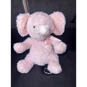 Aurora Baby 12" Pink Elephant Polka Dot Feet Ears Plush Stuffed Animal